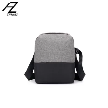 Customized Men Shoulder Side Bags Grey Black School Messenger Body Cross Bag For Man