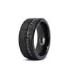 CZ Setting Style 8MM Brushed Tungsten Ring Black,Tungsten CZ Wedding Band Ring,2019 New Tungsten Ring