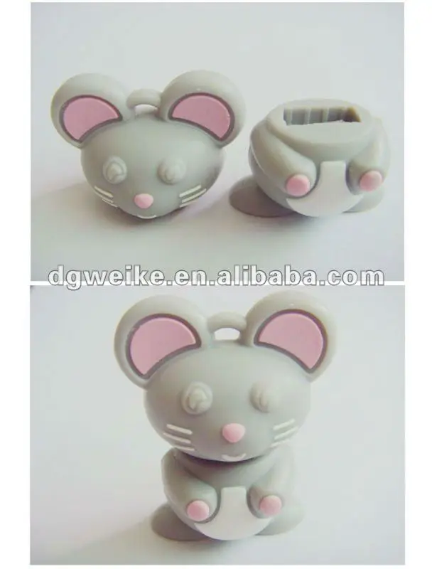Lovely bear shaped shaped silicone material usb holder - ANKUX.COM