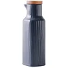 Restaurant kitchen olive oil dispenser / cylinder shape glazed porcelain oil cruet with bung