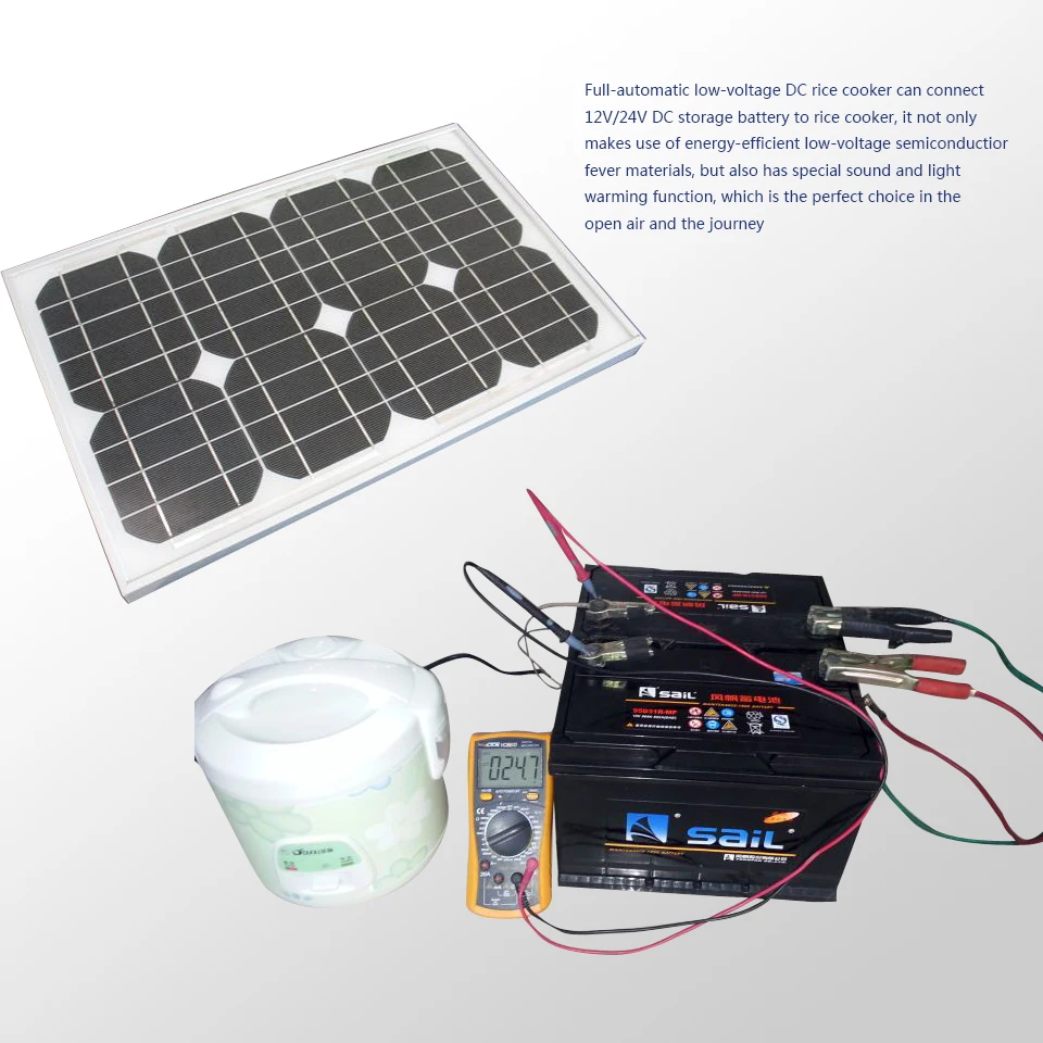 Portable Cookers For Camp Solar Powered 12v/24v Dc Solar Rice Cooker