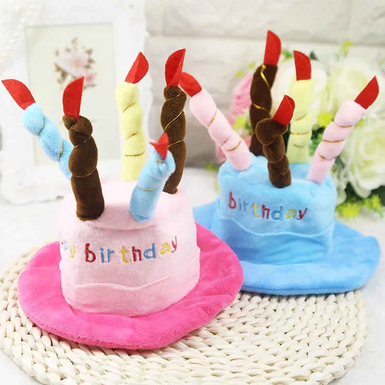 Funny Happy Birthday Cake Shaped Dog Cap Birthday Pet Hats - Buy ...