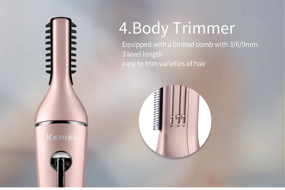 wholesale 4in 1  Man Grooming Kit Beard Shaver KEMEI KM-1015  Electric Body Hair Trimmer hair trimmer rechargeable