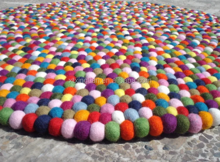 Heisser Bestseller Runde Filz Kugeln Teppich Ball Fuhlte Teppich