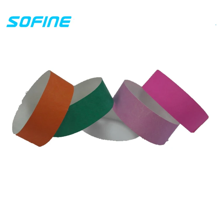 Customized Inkjet Printing Wrist Band Tag Disposable Tyvek Wristband
