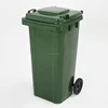 Mobile heavy duty hdpe outdoor garbage trash bin 120 liter plastic rubbish bins with wheels