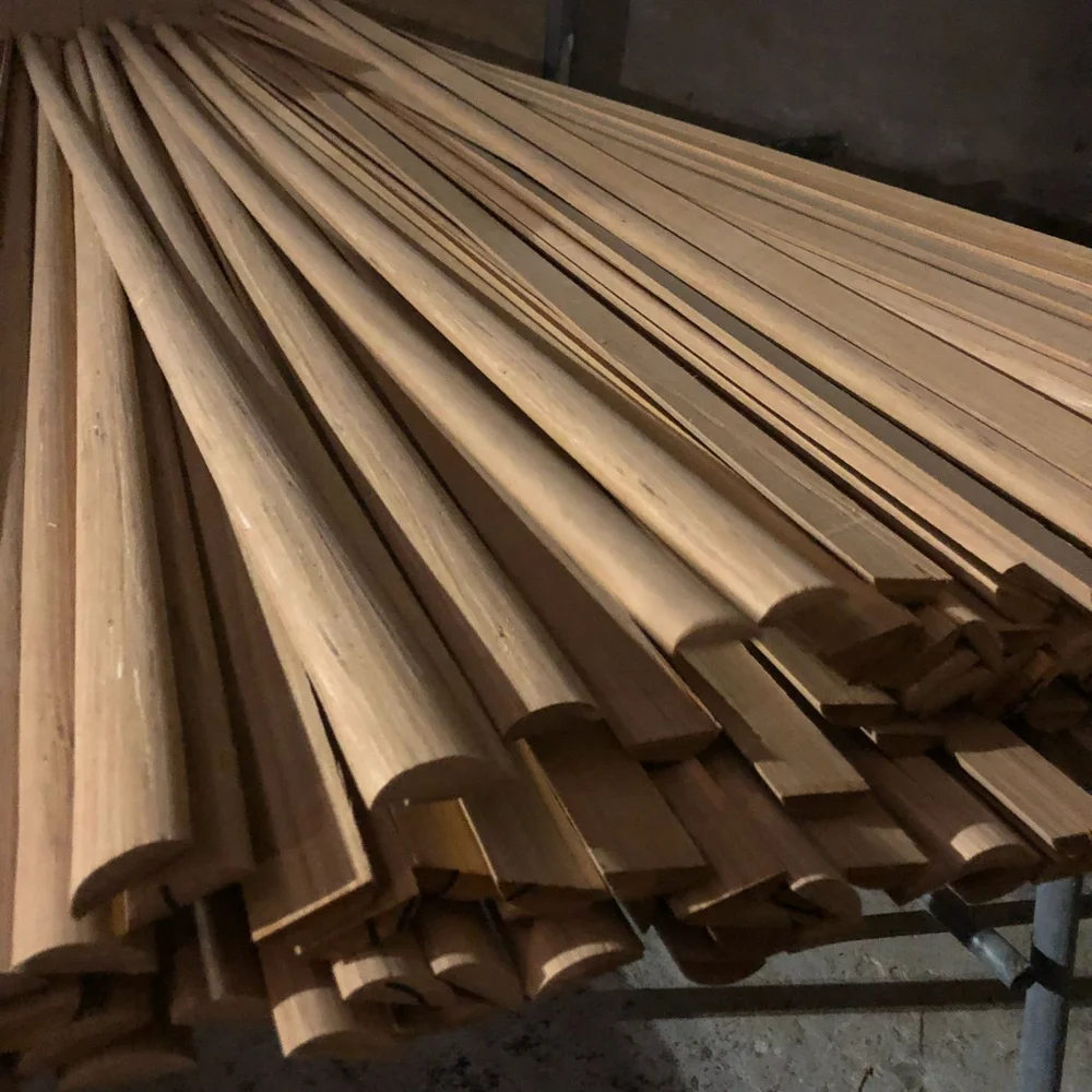 engineered 1/2 round wood moulding teak carved wood moulding