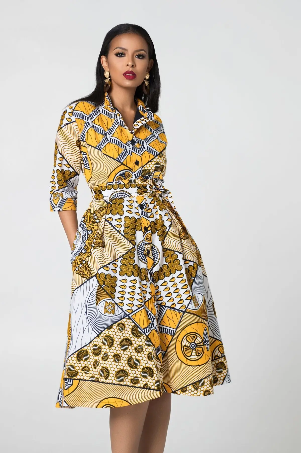 Summer New Design African Kitenge Fashion 100 Cotton Wax Print Stand 6123