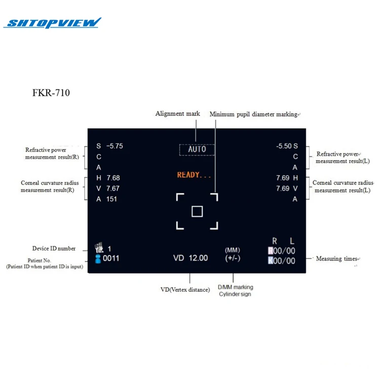 FKR-710 Auto Keratometer ophthalmic auto kerato refractometer keratometer