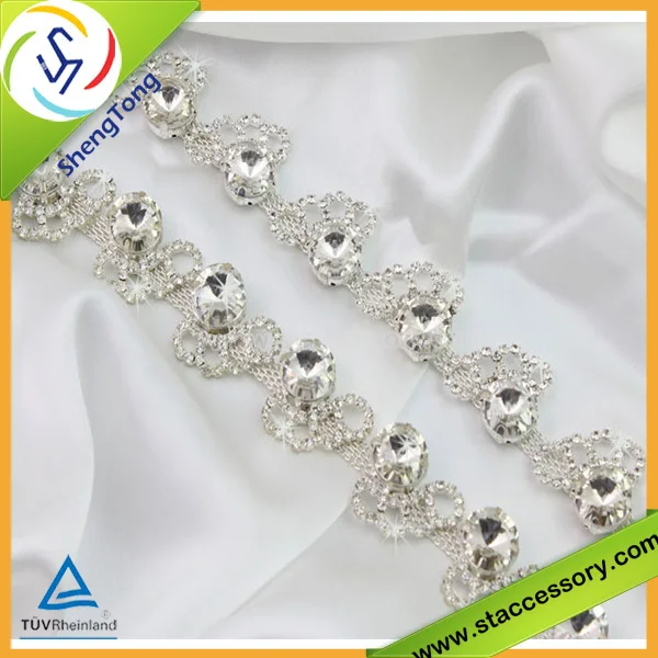 Bling Bling Rhinestone Beaded Trim Decorative Rhinestone Rhinestone