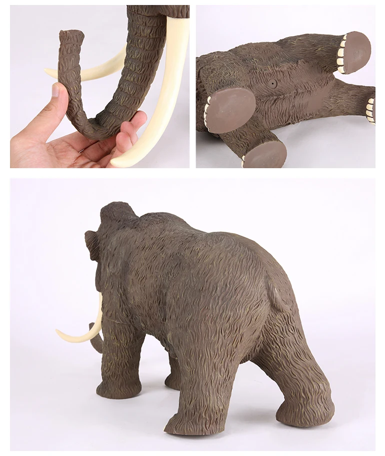 Bulk Eco Friendly Mammoth Elephant Shape Plastic Toy Forest Animal For