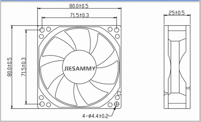 8025 80mm 80x80 80x80x25 Mm 24v Dc Cpu Brushless Cooling Fan 80x80x25mm ...