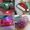 High quality new style pvc led flashing lighted badges