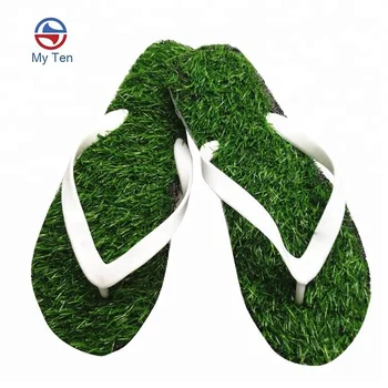 grass flip flops