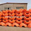 ISO certification HDPE offshore rubber hose pipe floater frame made from medium density polyethylene material