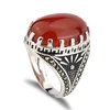 Fashion custom ruby casting single stone finger ring 925 silver yemen ring