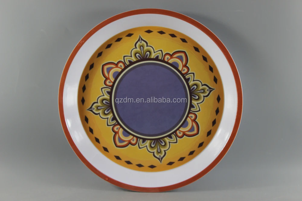 Round Shape Melamine Trays,Plastic Round Serving Trays