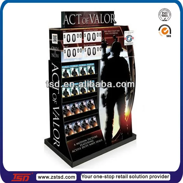 Tsdc206 Custom Retail Shop Tabletop Cd Display Racks,Cardboard Movie
