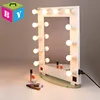 White color aluminum Hollywood makeup cosmetic vanity mirror with bulbs lights
