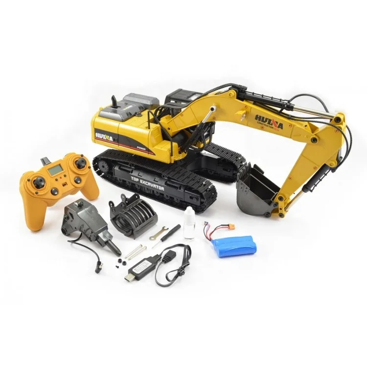 Huina 1580 RC Metal Excavator 1:14, 23CH RTR Truck, Remote Control