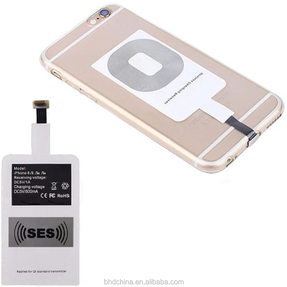 Charging Receiver IPhone Wireless Receiver QI Receiver for IPhone 5-5c QI Receiver QI Wireless Receiver IPhone 7-7 Plus 6-6 Plus QI Wireless Charging Adapter SE