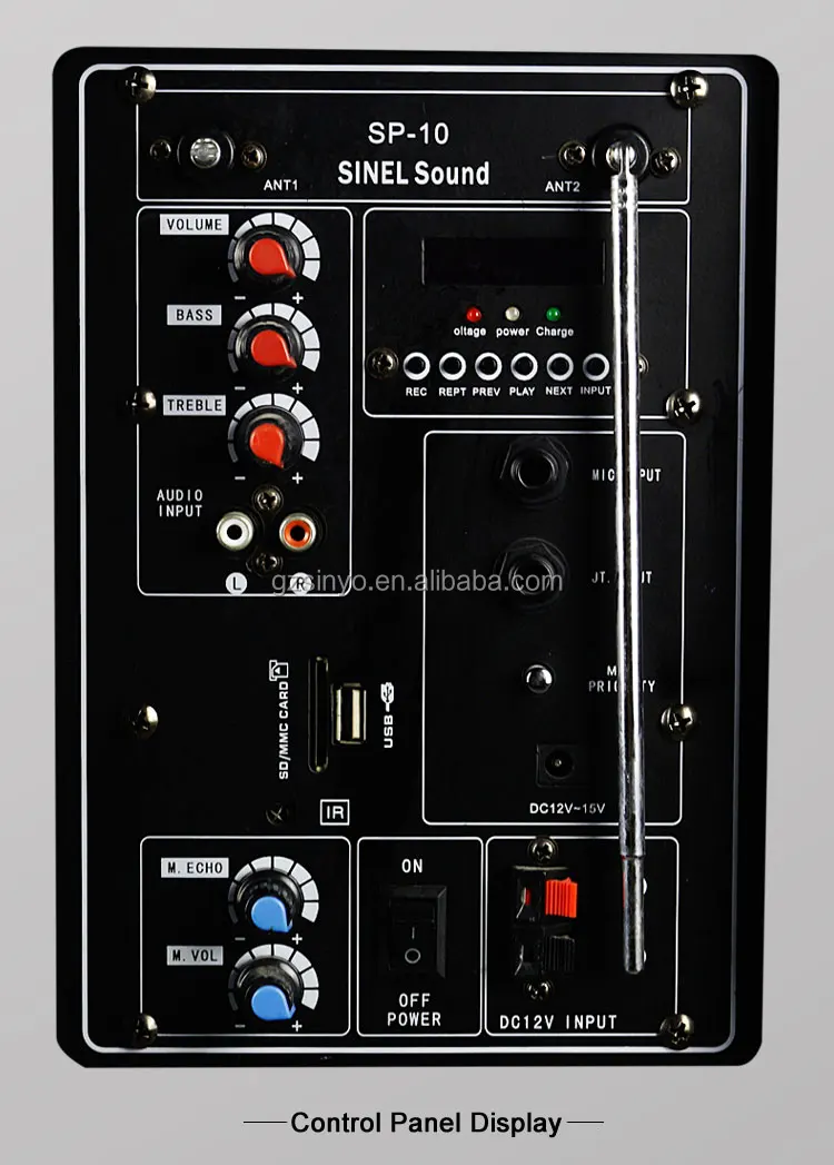 10 Inch Karaoke Ibastek Portable Trolley Speaker With Battery And