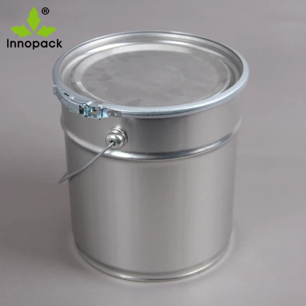 10 Liter 20 Liter 25 Liter Black Metal Tin Paint Bucket For Chemical