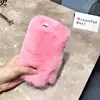 Beautiful rabit fur phone case with low Moq and more designs for Iphone