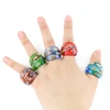 MC1014 Factory Outlet Millefiori Gold Sand Lampwork Glass Rings 12pcs/box