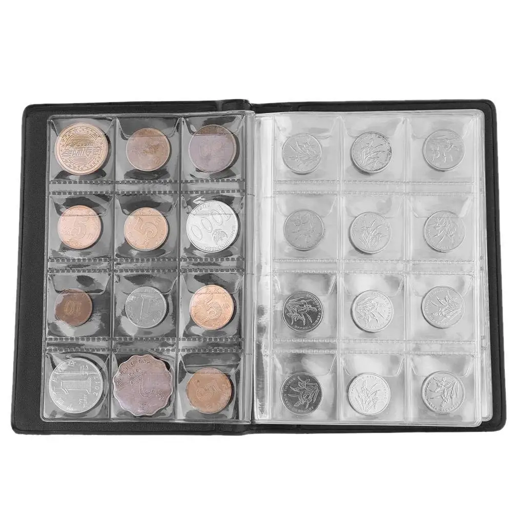 120 Pockets Coin Collection Book Folder 10 Pages Coin Money Storage Holder Album