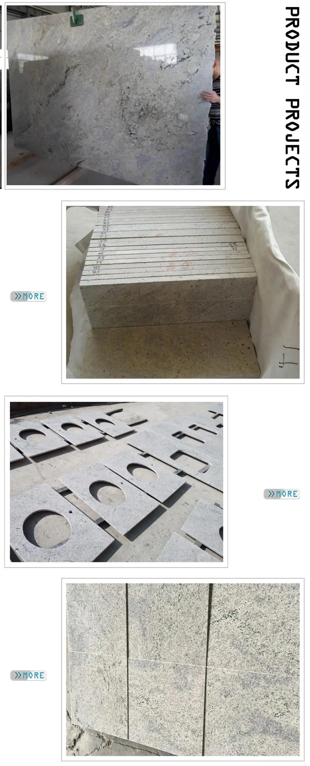 Kashmir White Popular Granite Prices India For Outdoor And Indoor Decoration