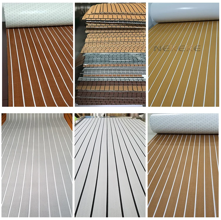 2021 NEKEKE EVA Foam Outdoor Deck Mats Pad Faux Teak Sheet Marine Flooring Boat Yacht Sails Deck