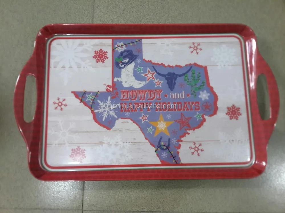 Customization Design Melamine tray, Plastic Food tray 19inch