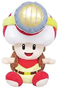 Captain Toad Super Mario Bros Plush Toy Leader Stuffed Animal Pickaxe Turnip 8/"