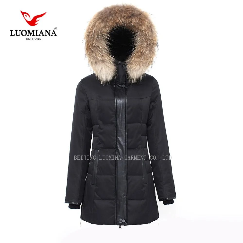 women's down jacket with fur collar