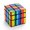 5.7 cm diy puzzle game toy color rainbow magical cube with 3 layer