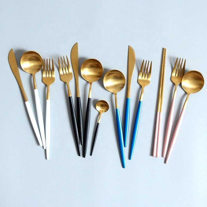 Stainless Steel 4 Pcs Flatware Set Food Spoon And Fork,Spoon Fork Knife Boxes Buy Spoon Fork