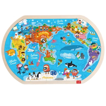 puzzle del mundo para niños