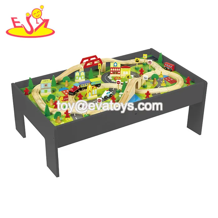 wooden toy train table