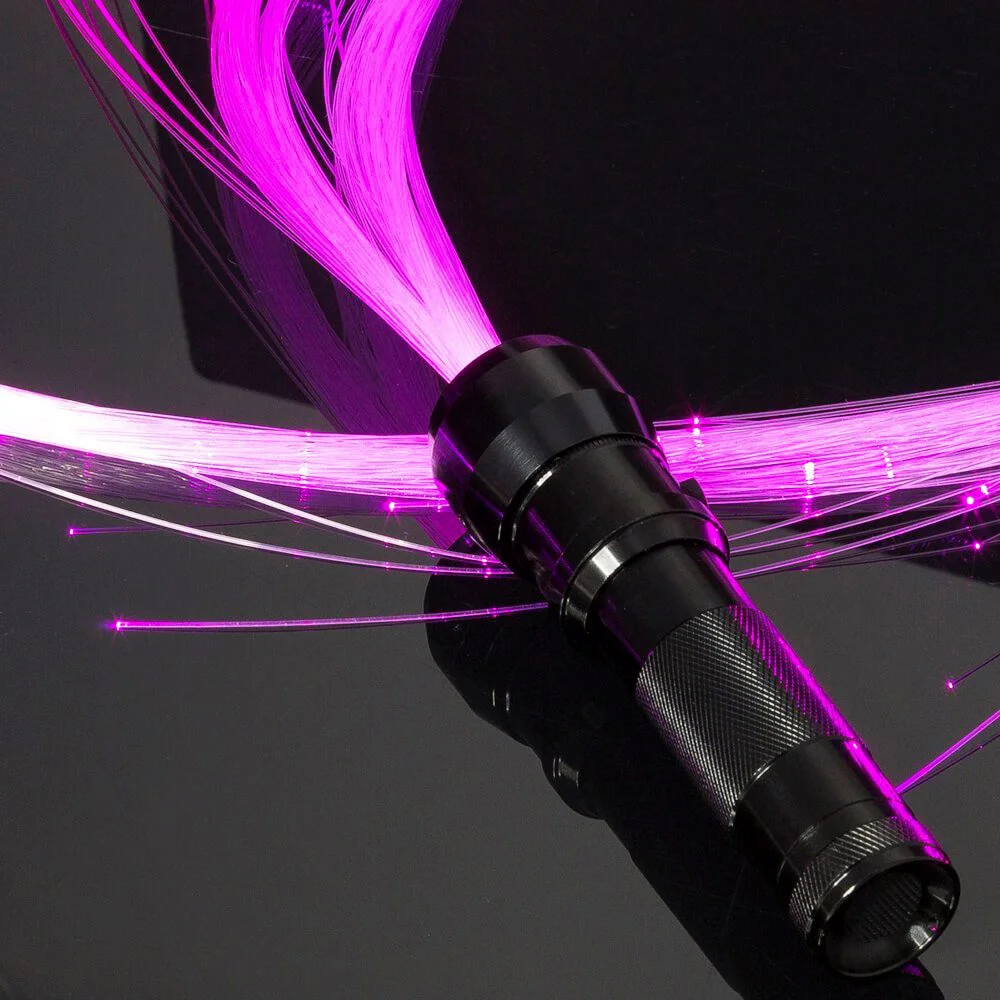 New Patent Rotation Swivel Optical LED Fiber Optic Dance Whip for festival events rave party