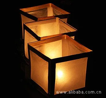 water lantern floating tea square light