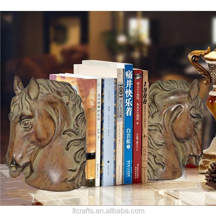 Custom Made Souvenir Decorative Bookend Resin Horse Head Figurine