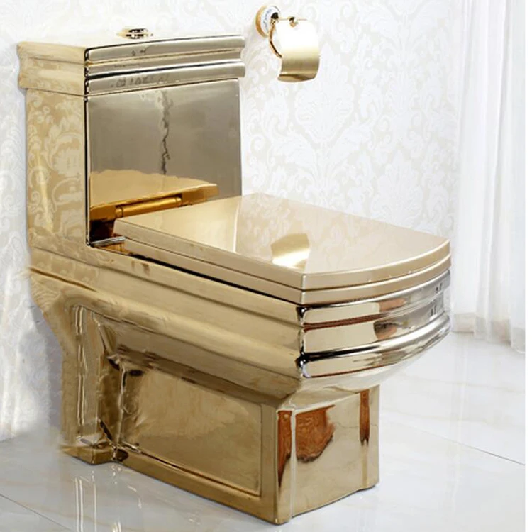 Made In China Gold Ceramic Toilet Luxury Bathroom Water Closet Kd-10gpb ...