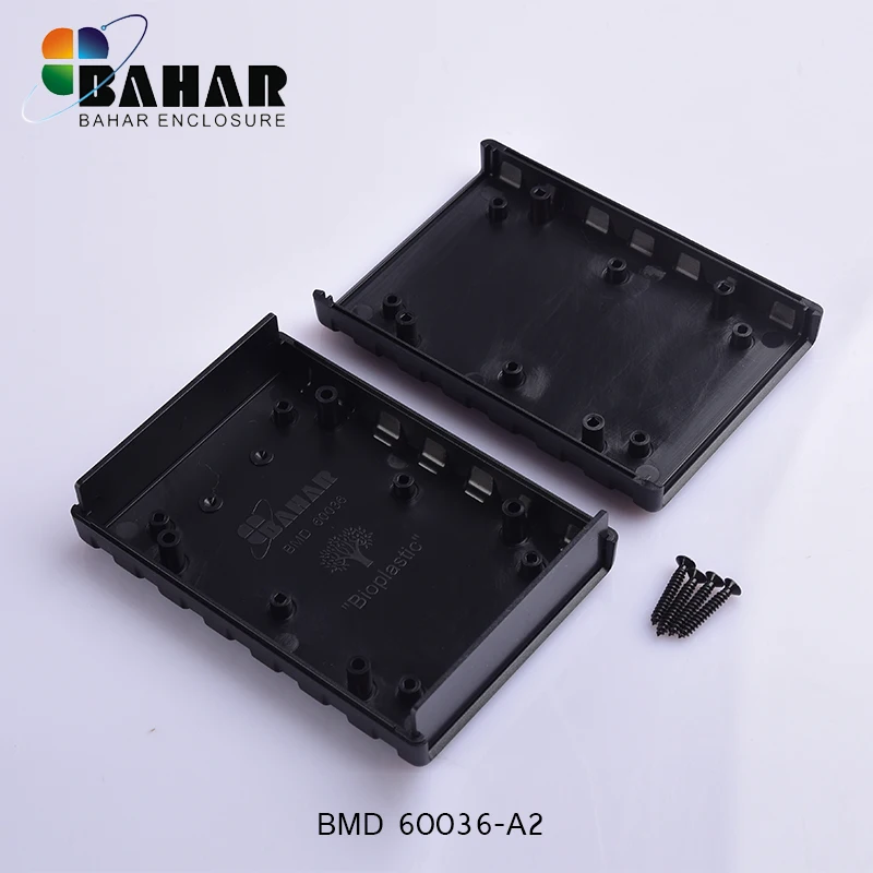 77*110*25 small white and black plastic PCB enclosure as ABS connection box BMD 60036