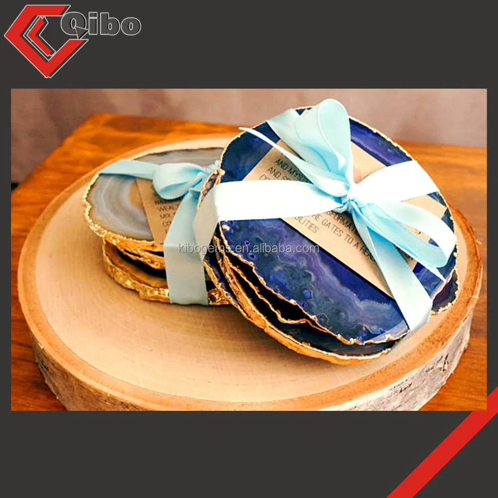 Agate Coasters With Gold Rim Coaster Stone Wedding Gift Agate Coasters With Gold Rim Coaster Stone Wedding Gift Product On Alibaba