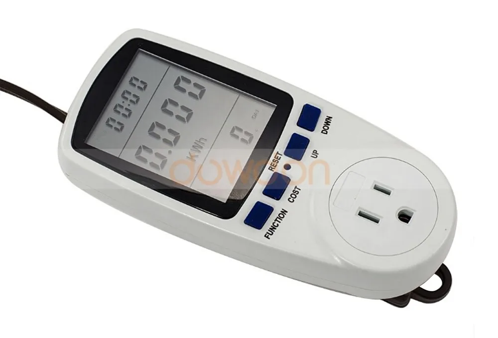 UK Plug Electricity Power Consumption Meter Energy Monitor KWH Calculator Usage 