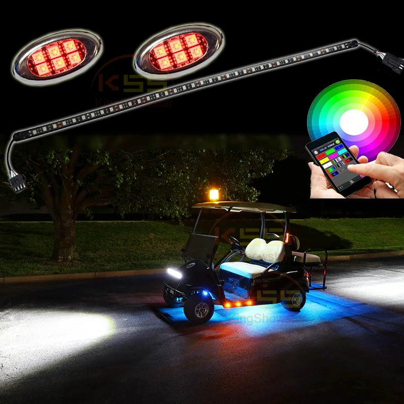 Phone Control app headlight RGB Halo Ring Waterproof Car Pod Multi-Color  Light