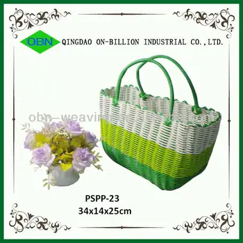 Whole Plastic Woven Beach Bag Handmade Whole Plastic Woven Beach Bag