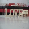 Wall-mounted natural color solid pine wood carving letters, bar decoration wooden letters