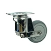 WBD 6 inch heavy duty pu castor spring loaded caster shock absorbing wheel